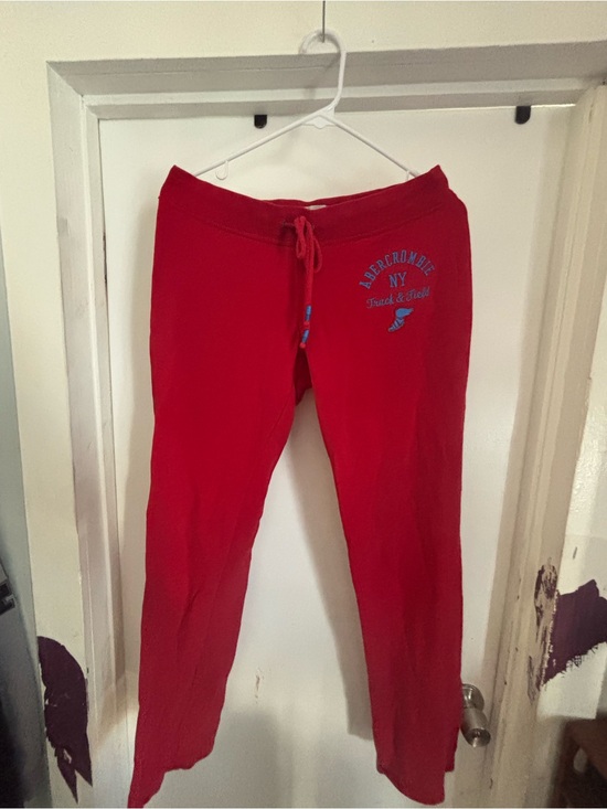 Abercrombie & Fitch Other - Abercrombie & Fitch Red Kids Sweatpants with Blue Logo